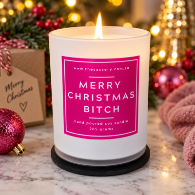 Merry Christmas Bitch Candle