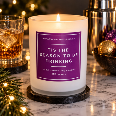 Tis The Season To Be Drinking Candle