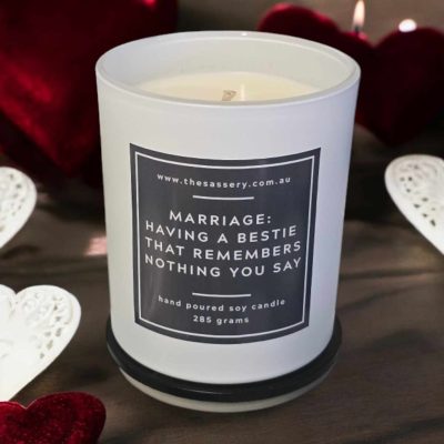 Marriage: Having A Bestie That Remembers Nothing You Say Candle
