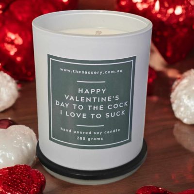 Happy Valentine's Day To The Cock I Love To Suck Candle