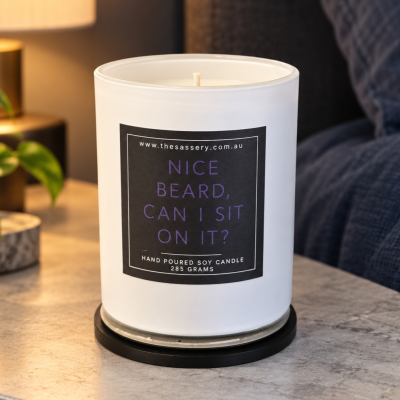Nice Beard Can I Sit On It Candle