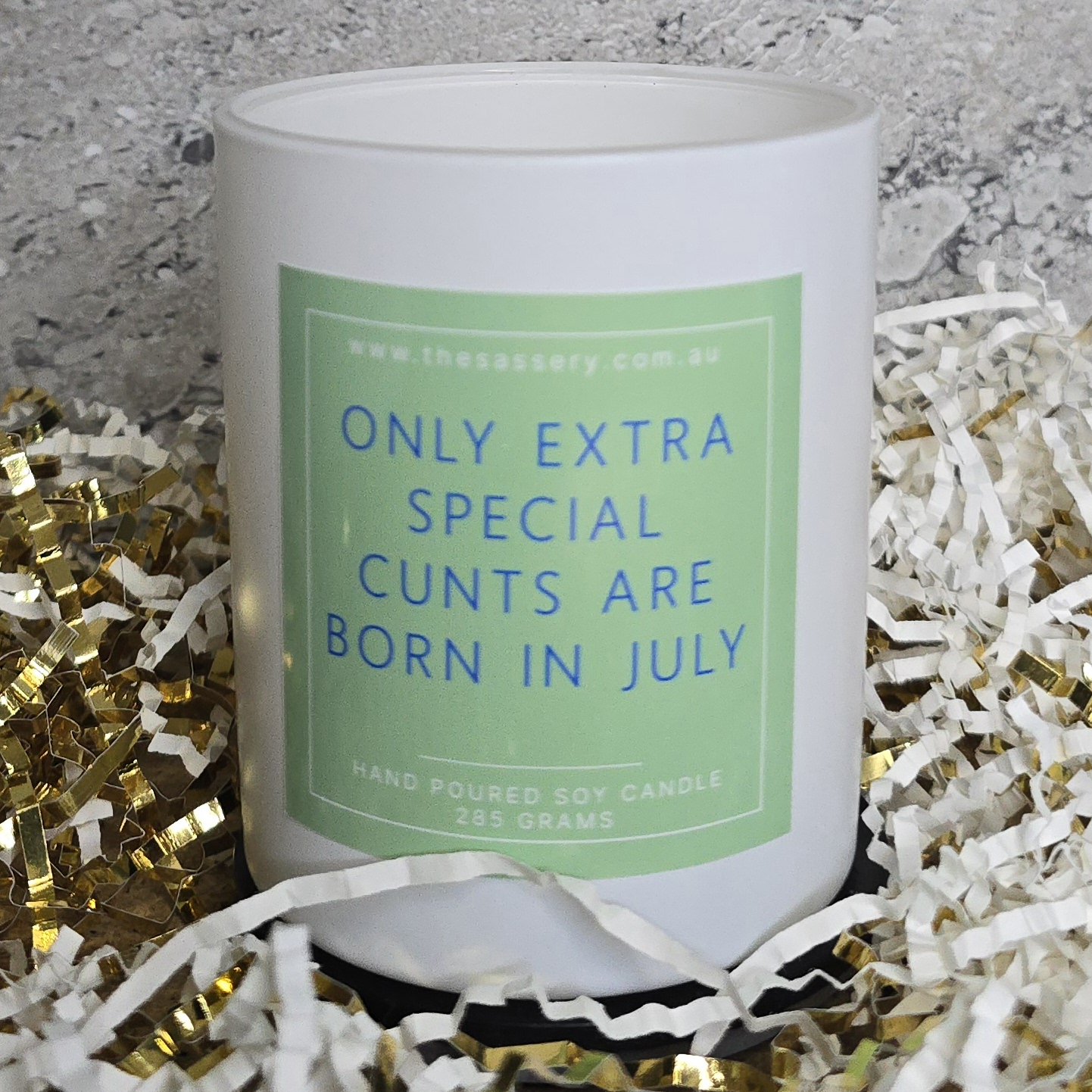 Only Extra Special Cunts Are Born In (choose any month) Candle