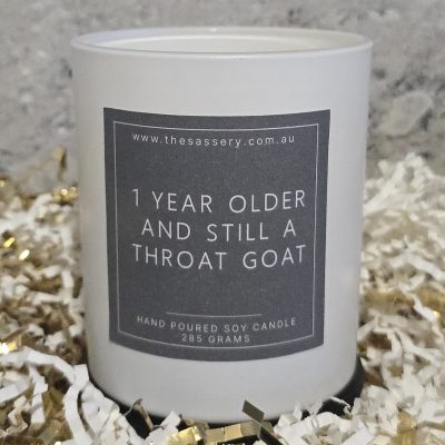 1 Year Older And Still A Throat Goat Candle