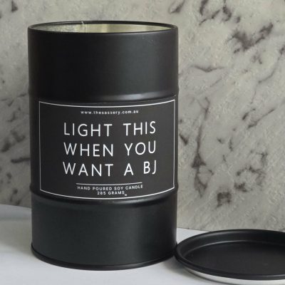 Light This When You Want a BJ – Limited Edition 44 Gallon Drum Candle